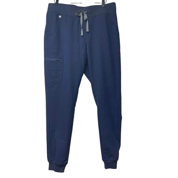 Figs Zamora Jogger Scrub Pants Navy Blue Stretch Comfort Women’s Size Large Tall - Picture 1 of 5